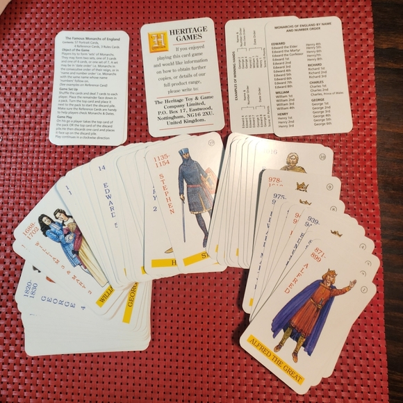 The Famous Monarchs of England card game - Picture 2 of 4